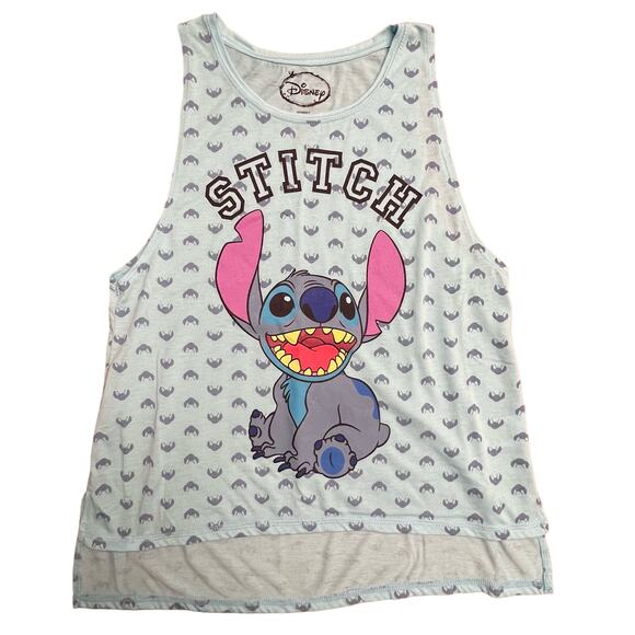 Hot Topic Junior Disney Lilo & Stitch Side Slit Girls Tank Top Large Super Soft - Picture 6 of 11